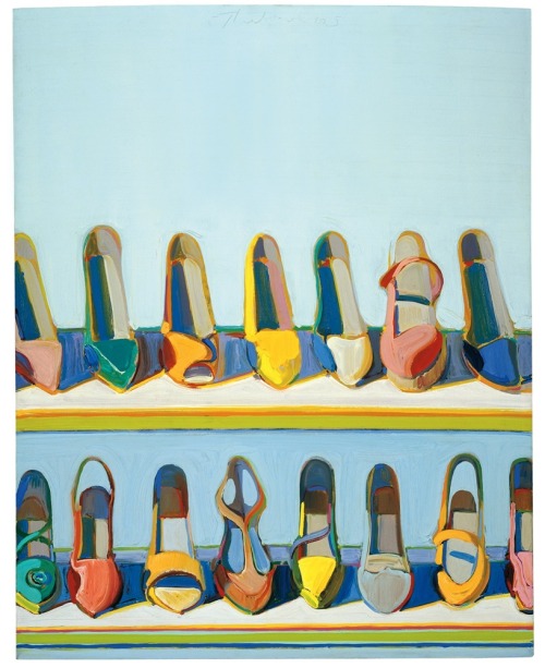 thunderstruck9:  Wayne Thiebaud (American, b. 1920), Shoe Rows, 1975. Oil on canvas, 30 x 24 in.