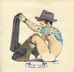 felixdeon:  **Youth Disrobing** This limited edition print is now available in size poster (24x24) in my Etsy Store. Click HERE.  