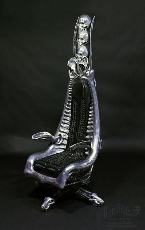 thefabulousweirdtrotters:  H R Giger - Giger-Owned Aluminium Harkonnen “Capo” Chair    