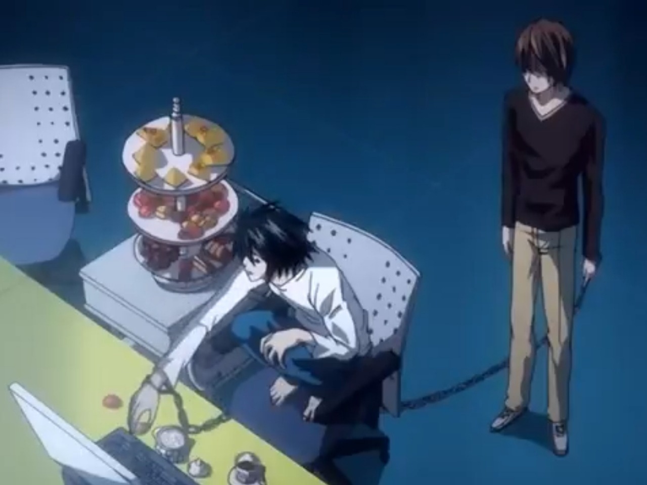 L's First Scene, Death Note