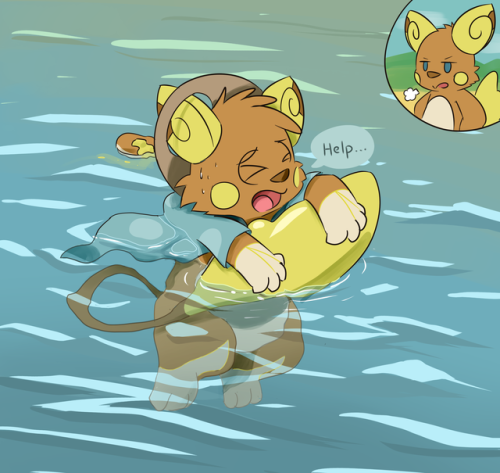smlieichi:Poor chu can’t do swimming and psychic moves D:Water experiment~c: