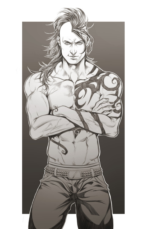 kazuo-sama:More practice. Daken is a good model so… here he is~