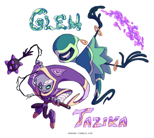 Some more action-y art of Glem and Tazika ~ 