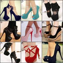 ideservenewshoesblog:  Black Stiletto Heel Platform Prom Shoes   I want all of those!