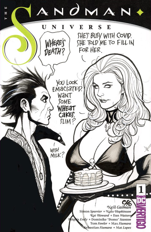 theartofthecover: The Sandman sketch cover: Dream of the Endless meets Lady Death sketch cover (2021