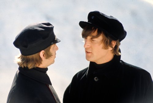 Ringo Starr And John Lennon While Filming Help!, 16 March 1965.