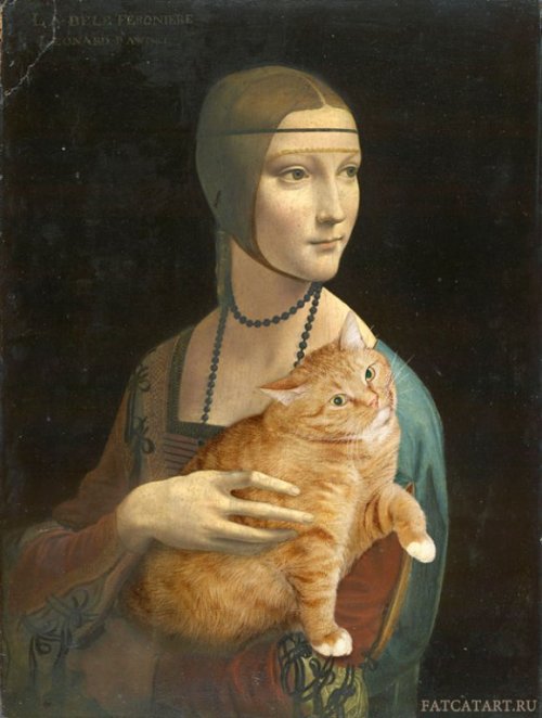 goodinthestacks: archiemcphee: Russian artist Svetlana Petrova has an awesome marmalade cat named Za