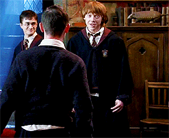 smeagoled:    Rupert is the worst for laughing! He does it all the time. And if you ask him what he was laughing at, he goes “I don’t know.” - Matthew Lewis    