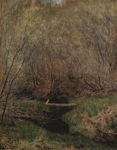 artist-levitan:Spring in the Forest, 1882, Isaac LevitanMedium: oil,canvaswww.wikiart.org/en