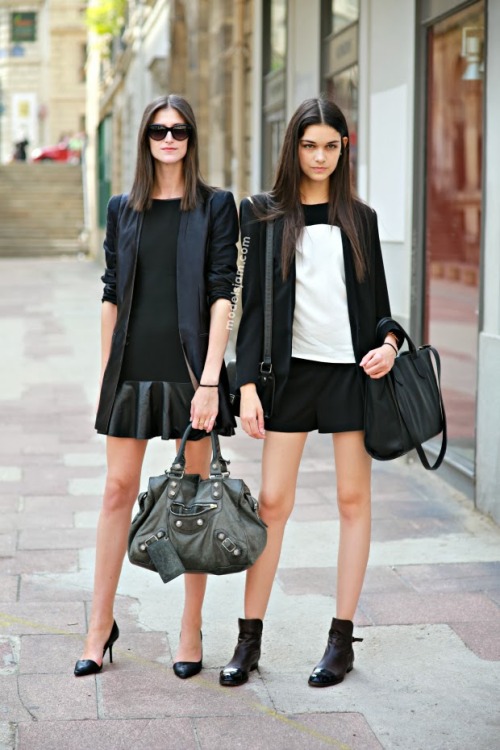 Streetstyle: Isabella Melo and Daiane Conterato (model) in Paris during S/S 2014 Fashion Week 