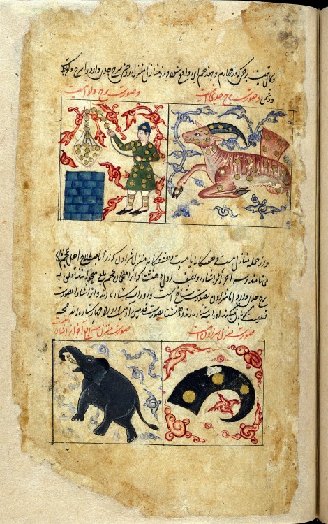 arcane-offerings: Capricorn and Aquarius with two lunar mansions in Capricorn, Persian Manuscript 37