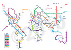 mapsontheweb:  Metro-style world map