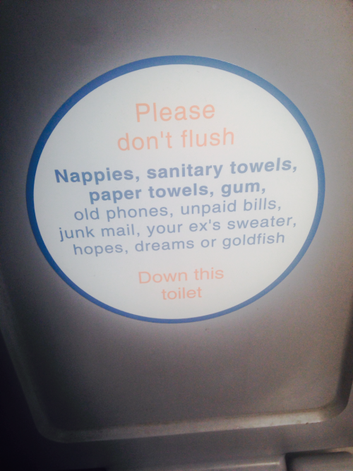 poppybird20:  Getting the train back up to Nottingham and this is the sign on the toilet seat :)   Poppybird20 xx