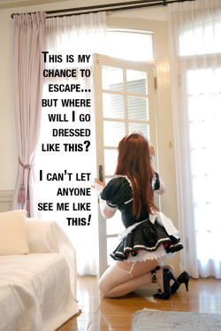 feminization:  Trapped crossdressing sissy…