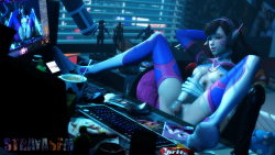 strayasfm:  Camwhore D.Va Make those stream donations rain! Shout out to Ordagon and Aardvark for the ice cream tub and the stream monitor screen.  Also, I decided to render this out in 4k so, click on the image for the full version. Cheers! 