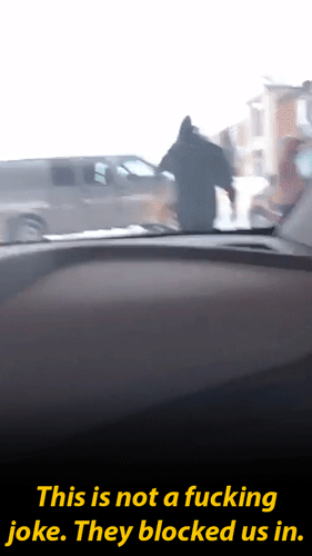 thingstolovefor: PLEASE DO NOT MAKE VIOLENT/THREATENING COMMENTS ON THIS POST AND PLEASE SHARE IT!!! Very Tense Moments for Water Protectors in Bismarck ND This Afternoon Dec. 5, 2016 As Angry Masked Men Approach Them Outside the Ramada Inn. They Are