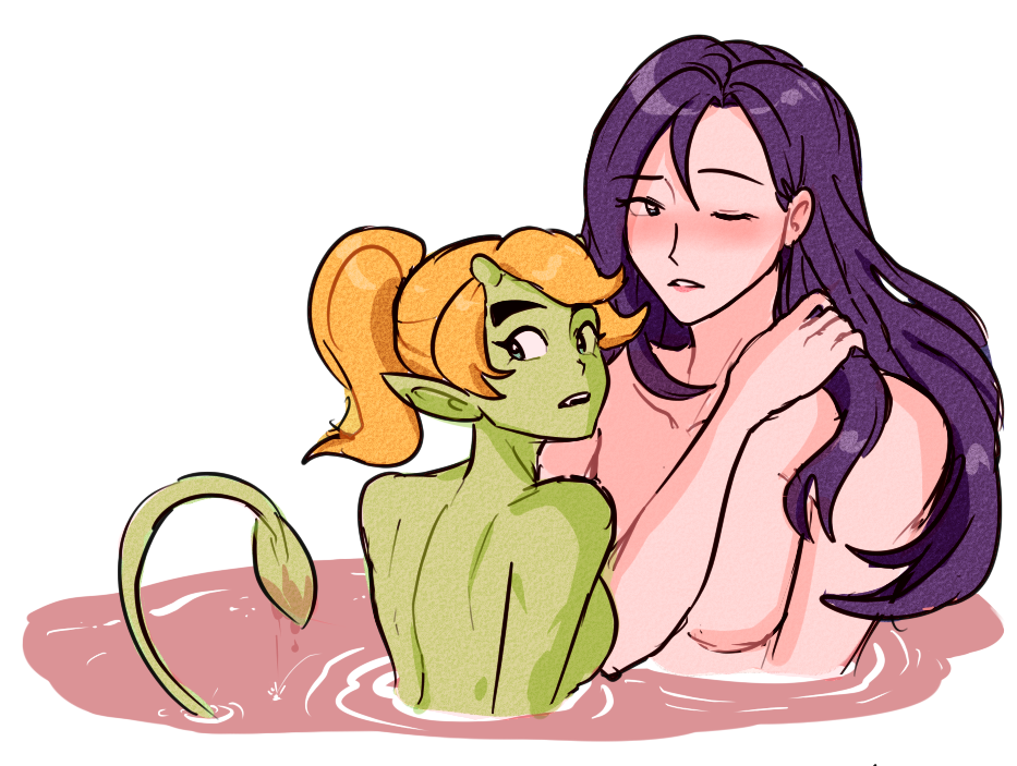 bath times aka too lazy to draw clothes 
