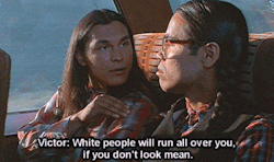 pinkeye-private-i:  Smoke Signals (1998) Dir. Chris Eyre. “This ain’t Dances with Salmon, y’know.”