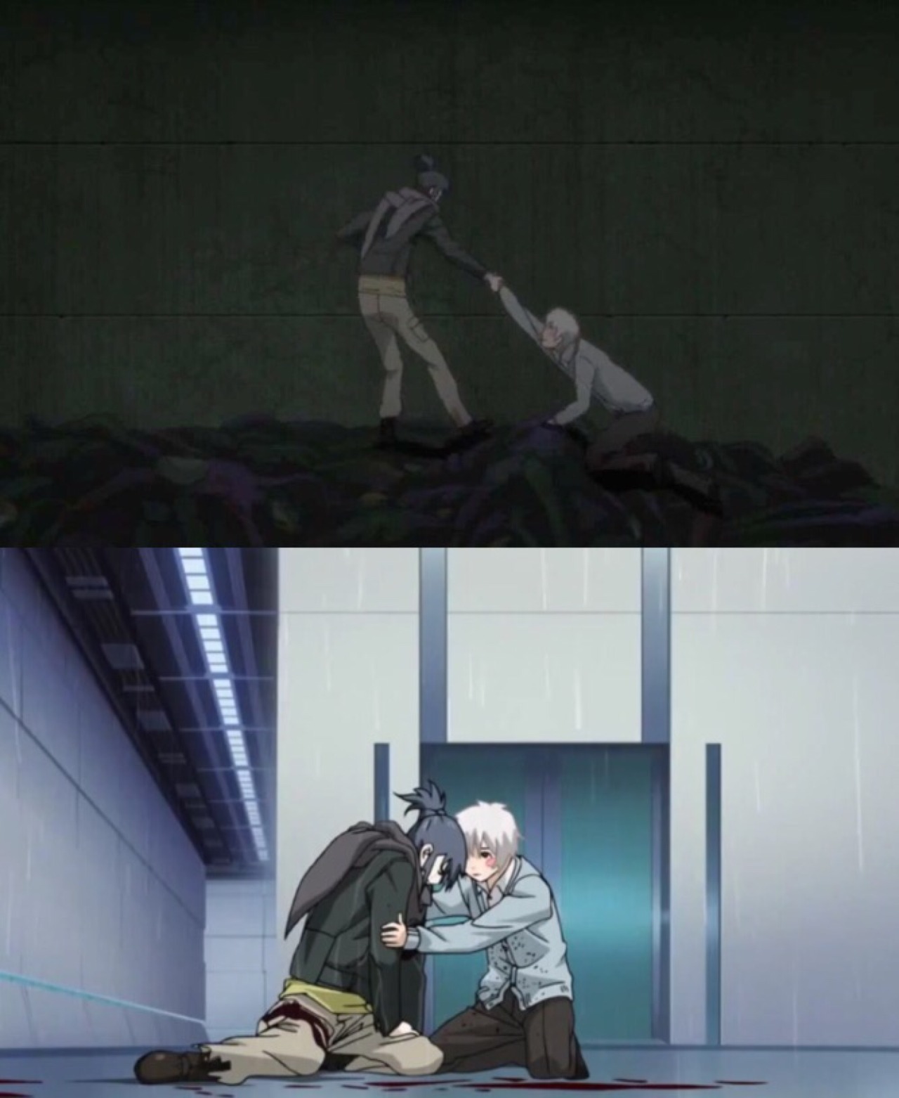 karasunokenma:“So living humans are warm…”