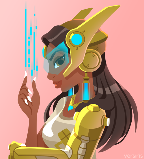 versiris:Commission for a Symmetra fan, they requested her utopaea skin and a soft pink background. 