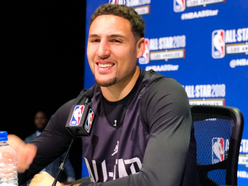 splash-brothers:Klay at the 2018 NBA All-Star Game Media Availability