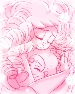 princesssilverglow:  I was watching the new episode this morning and when Steven talked about his mother I immediately had this picture in my head so I made a quick sketch :3 