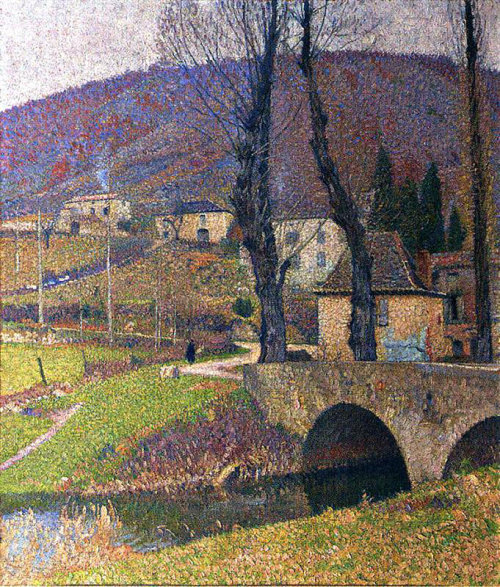 frail-eternity:    Labastide du Vert Village //   Reflected Willow on the Green - Henri Martin