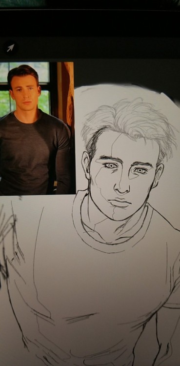 I&rsquo;m using Chris Evan&rsquo;s pic as reference for my final storyboard project hope no 