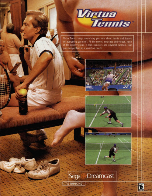 Virtua Tennis (Sega) - Print advertising &ldquo;Tennis without the uncomfortable locker room moments