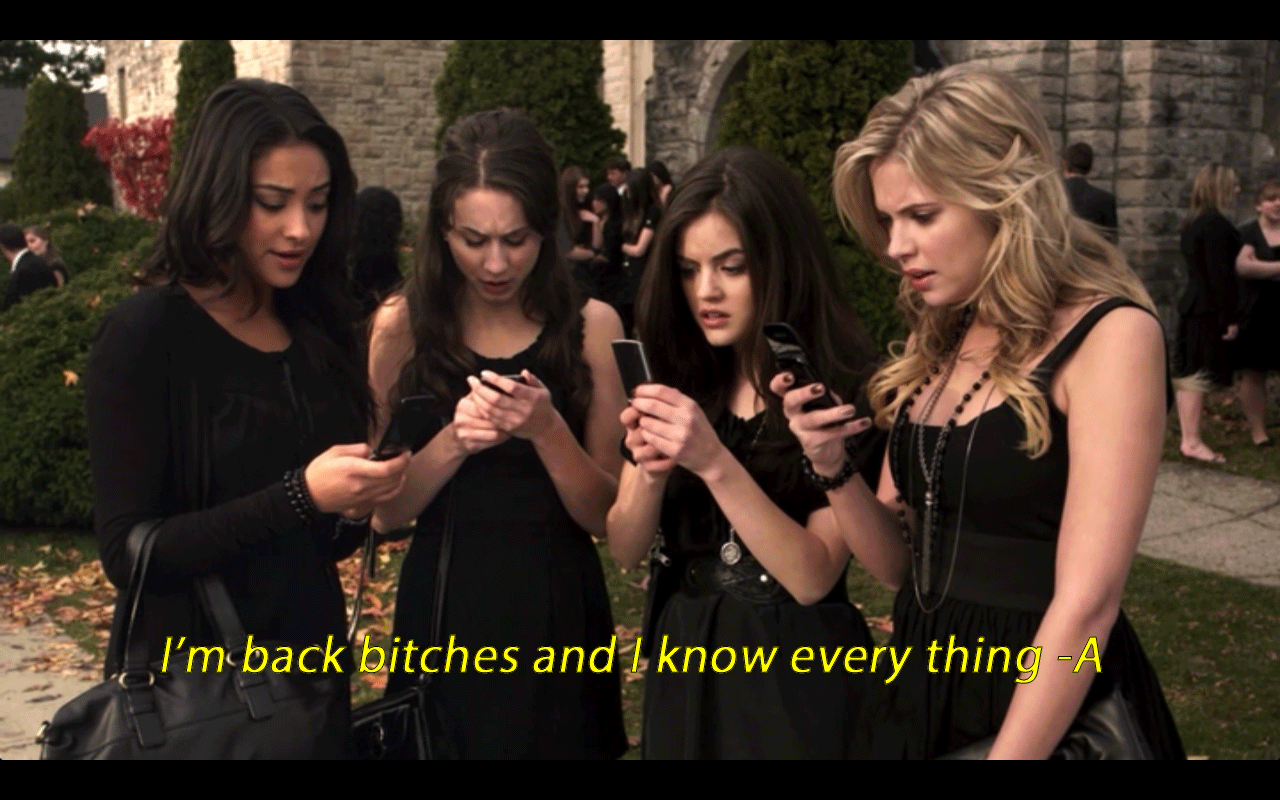 charliesange1s:  craylittleliars:  if someone asks you what pretty little liars is