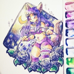 sweet-sketches:  A watercolor painting of Mew mew Zakuro ❤❤ :’D this was so time consuming, but it’s done! 