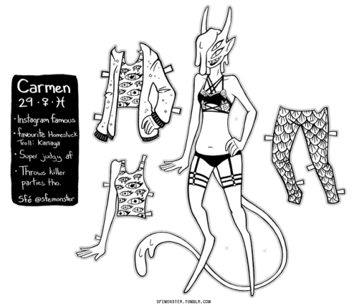 I’m not doing inktober this year, but last year I did a fun riff on inktober with two of my fr