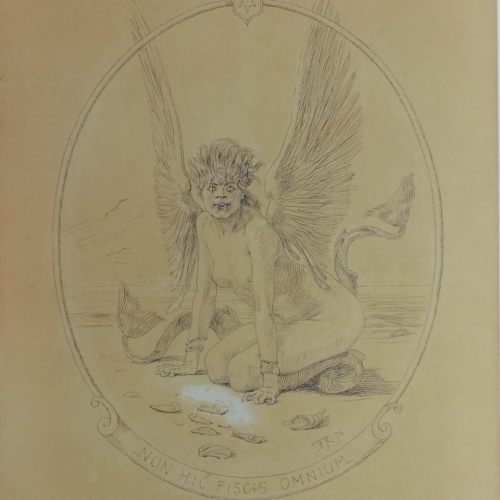 vertigo1871:Giovanni Martoglio, Sfinge, 1910. Disegno originale della copertina di Novissima. Acquar