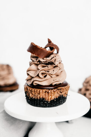 Quadruple Chocolate Mini Cheesecakes