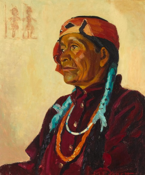 Mary Orwig Everett (American, 1876-1948): Tolano - Governor of San Ildefonso, Tewa (via Bonhams)