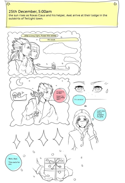 Prev. of Akuroku xmas comic! Can&rsquo;t upload it here coz I don&rsquo;t know how to size s
