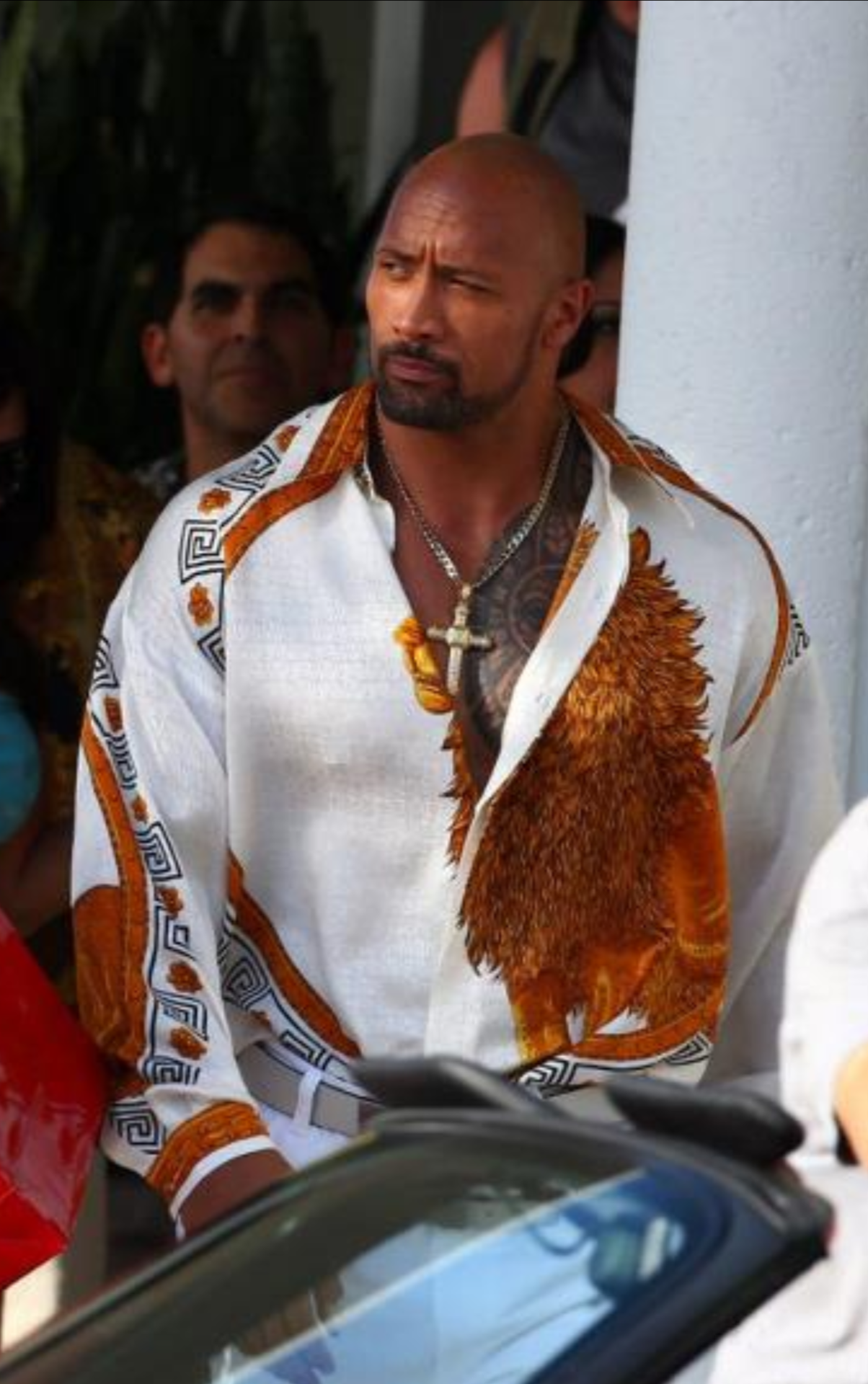 the rock versace shirt