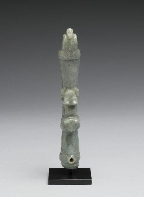 tlatollotl: Tubular jadeite beadCosta Rica.Guanacaste-Nicoya. 1 AD to 500 ADThe Walters