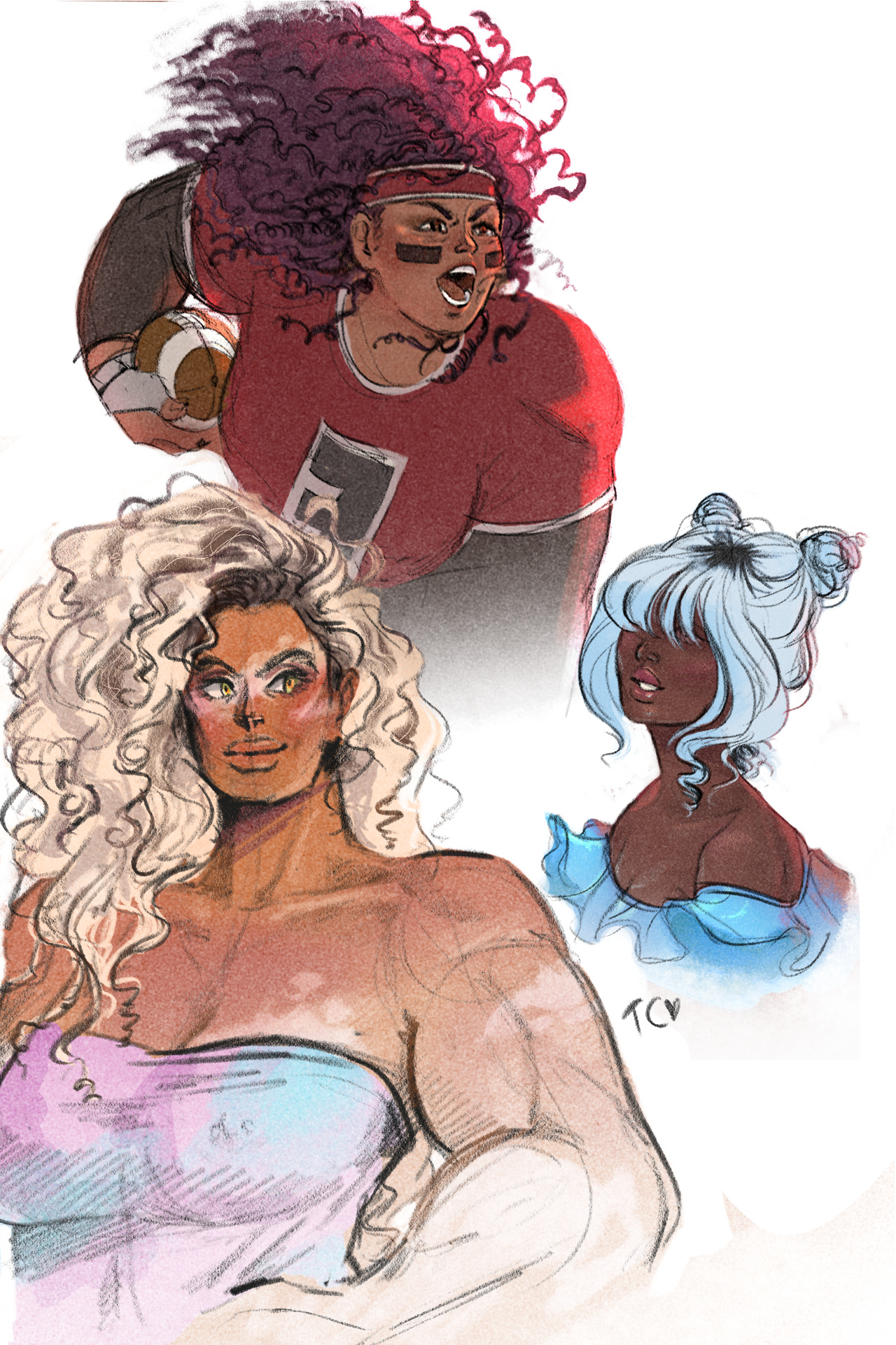 tashiecake: Human AU interpretations ft. gems of colour :D These were SO much fun!!