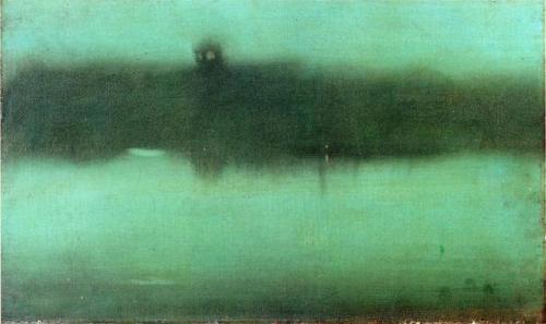 artist-whistler:  Nocturne Grey and Silver, James McNeill Whistler Medium: oil,canvas 