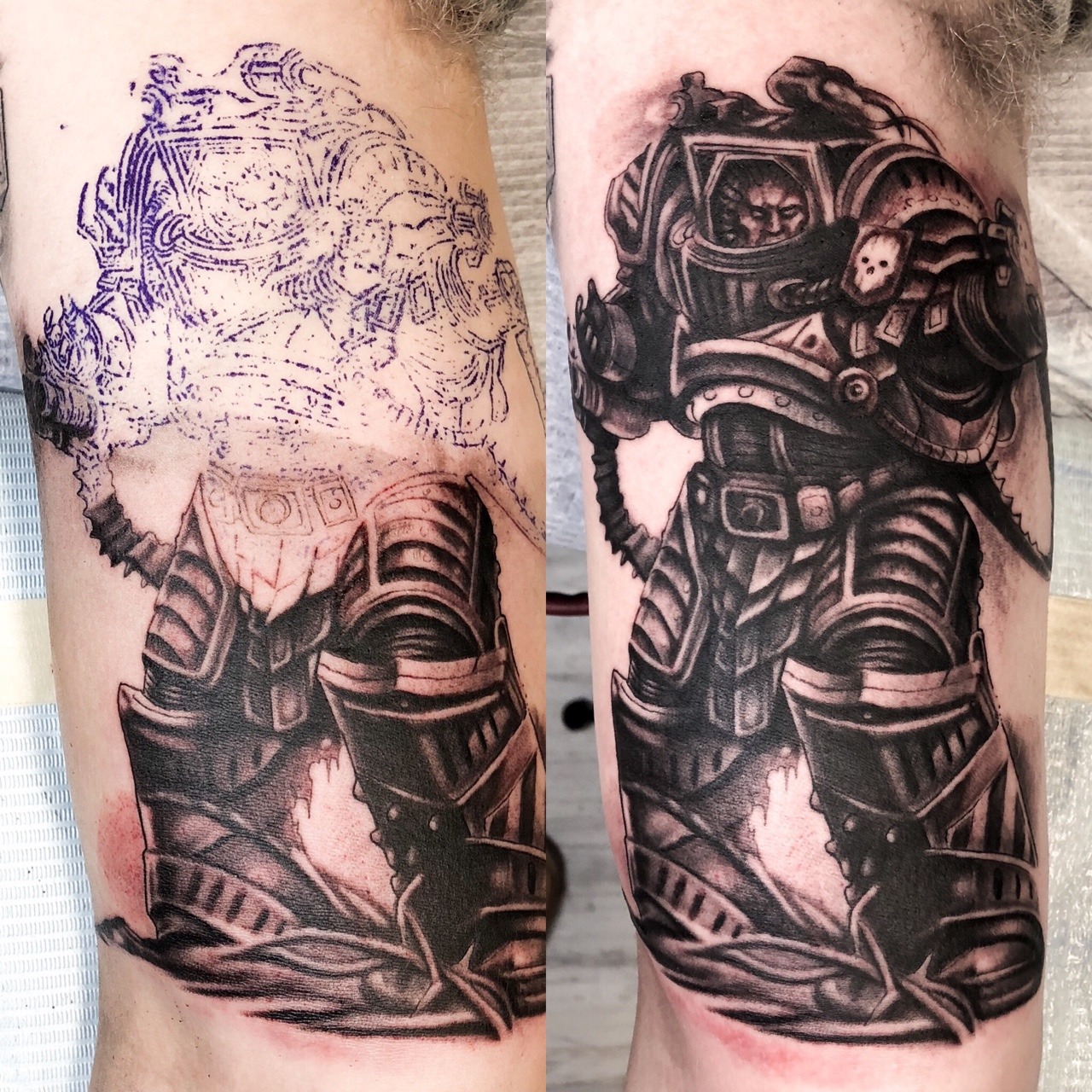 Seen a few 40k tattoos going about recently had mine progressed today  Blood has been spilt  rWarhammer40k