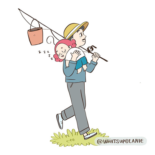 whatsupbeanie: Papa often took me along for his fishing trips and I just explored the grass and talk