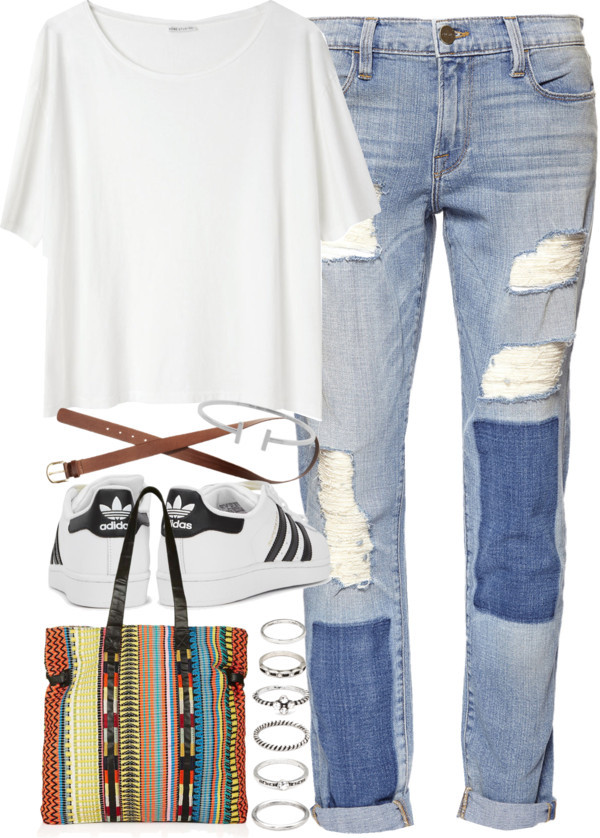 Outfit for spring with Adidas sneakers by ferned featuring blue jeans
Acne Studios short sleeve shirt, 125 AUD / Frame Denim blue jeans, 320 AUD / Adidas Originals white shoes, 125 AUD / Topshop white purse, 51 AUD / Humble Chic bangle bracelet, 32...