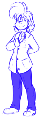 kinda dumpy but just feel like drawing him wearin clothes latelylook at this science nerd