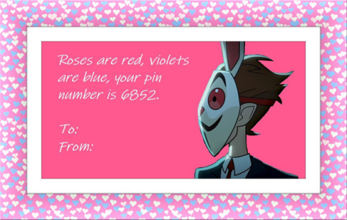 rainbowthefox:Valentine’s Day Cards from your favorite bunny man :P Feel free to use, repost, or sha