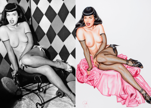 Porn photo elsex:    Bettie Page and inspired paintings