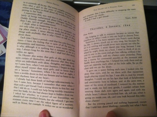 mithrandiiir:This is the page where Anne Frank talks about being attracted to women. I apologize for