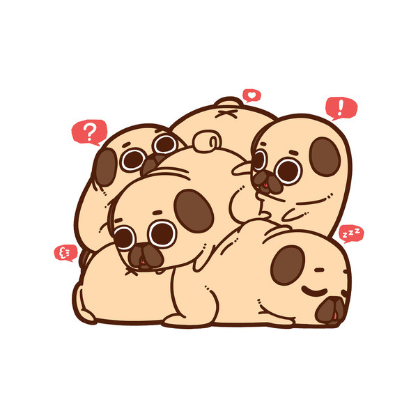 bestof-society6:  ART PRINTS BY PUGLIE PUG    Puglie Salmon Sushi   You’ve Got