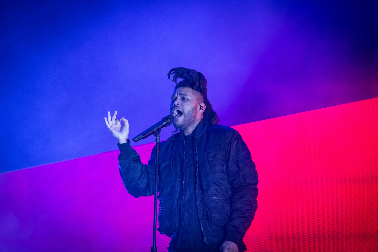 goodkidmadcity:   	The Weeknd at Lollapalooza, 2015. Photo by Jack Edinger.  