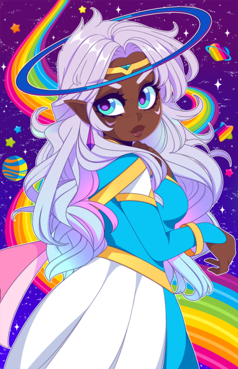 sugaryrainbow: No one asked for a Lisa Frank Allura but I delivered it anyway. Print for Metrocon! T